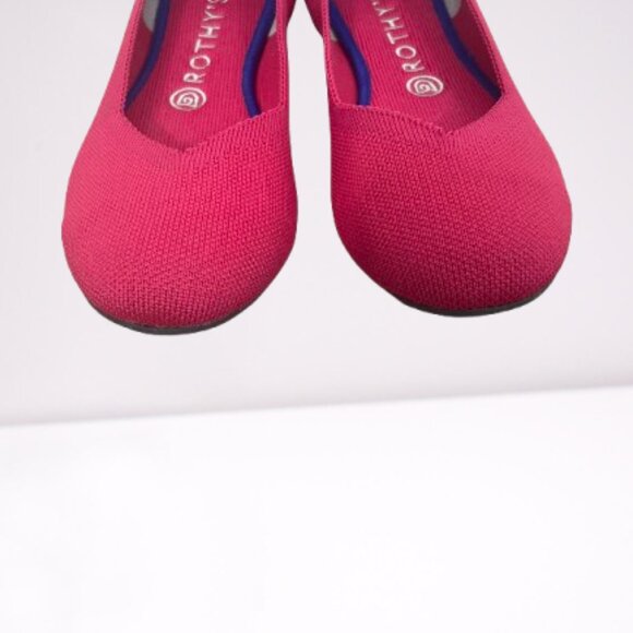 Rothy’s The Flat Round Toe Ballet Flats Size 9 Hot Pink Worn Twice - Picture 3 of 10